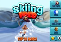 Skiing Fred - опасная аркада с пытающимся выжить сноубордистом