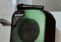 SVEN PS-555: обзор портативной акустической системы с Bluetooth, караоке и RGB подсветкой