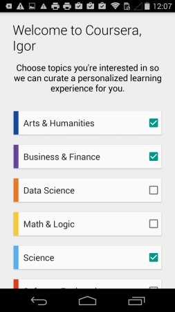 Coursera - качественное приложение по онлайн-обучению с лекциями ведущих университетов мира