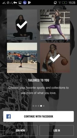 Nike - спортивное приложение с торговой продукцией Найк
