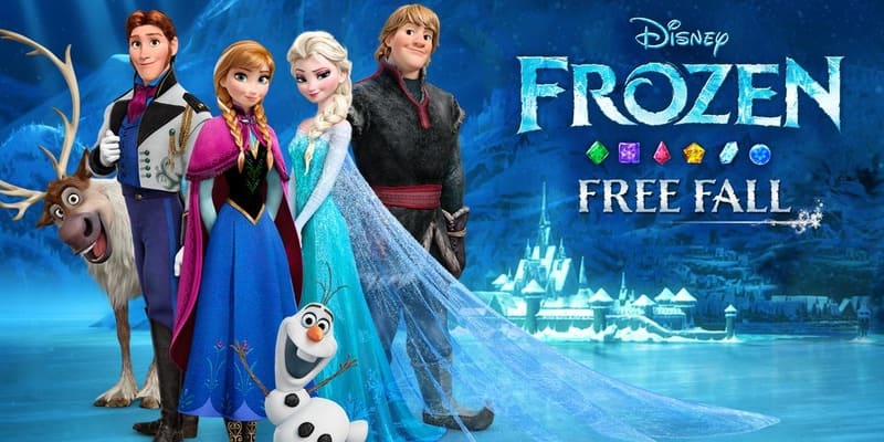 Frozen Free Fall - простенькая головоломка в оригинальном оформлении